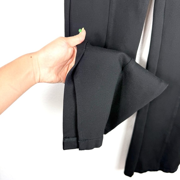 Abercrombie & Fitch Black Split Hem High Rise Pintock Stretch Bootcut Trousers M - Picture 7 of 9